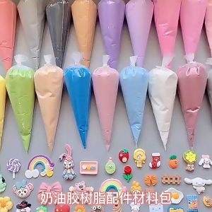 Keo kem đóng túi 50gr (tặng kèm đầu bắt kem) cho các bạn làm trang trí ốp điện thoại DIY