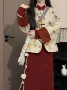 CHANGTONG | Chinoiserie Retro Luxurious Red Outfit Set