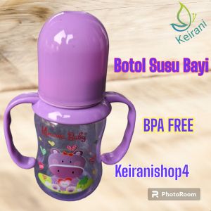 BOTOL SUSU BAYI BABY FEEDING BOTTLE KINAWA BABY DENGAN 2 PEGANGAN BPA FREE 125ML 6 VARIAN WARNA