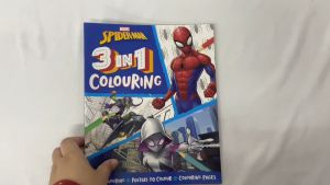 Marvel Spiderman 3 in 1 Colouring Book With Colouring Guide Poster & Fun Illustration For Kids