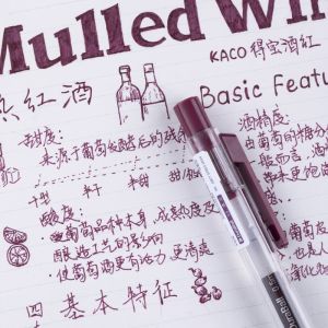 Kaco Colorful Gel Pens Bullet Tip Quick Dry Note Taking Scrapbooking Pens Transparent Pen Barrel Assorted Colors Stationery Set