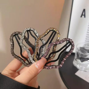 Women Shining Hair Clips Hollow Out Cloud Shape Hairpins Side Hair Accessories