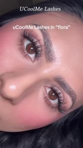 uCoolMe Flora Eyelashes Extension Ultra Thin Band D Curl Natural Wide Span Wispy Lash Clusters False Lashes Bundles Makeup Tools
