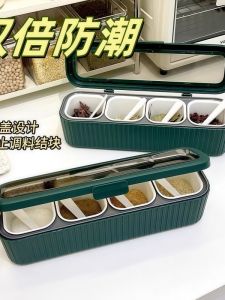 Hộp Đựng Gia Vị Nhà Bếp Đa Chức Năng Chống Thấm Nước Hộp Đựng Gia Vị Nhựa Hình Vuông Hộp Đựng Gia Vị Đa Năng Cho Gia Đình