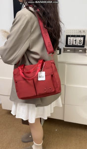 Alo Yoga Mini Handbag Double Front Pockets Detachable Adjustable Logo Webbing Crossbody Strap Waterproof Nylon Multi Pocket Casual Gym Yoga Daily Travel Shoulder Bag For Women
