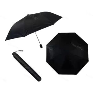 ร่มพับ 2 ตอน สีดำ ขนาดพกพา มีUV กันแดด กันฝน โครงแข็งแรง ของชำร่วย พร้อมส่ง