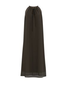 ชุดเดรสสายเดี่ยวผ้าลินินฤดูร้อน 2024 ทรงหลวม แขนกุด กระโปรงยาวปานกลาง สำหรับผู้หญิง เดรสยาวปานกลาง สไตล์ชายหาด