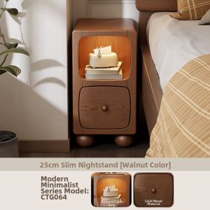 DONGMU | Solid Wood Mini Storage Cabinet Bedside