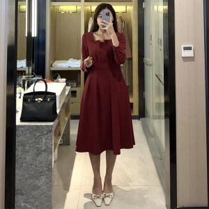 ĐẦM XẾP NGỰC DÀI TAY KIỂU DÁNG THANH LỊCH ĐI LÀM HAY ĐI CHƠI ĐỂU XINH ( 50 - 90 KG) Mập Fashion