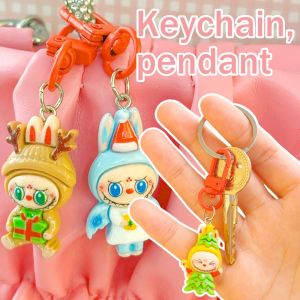 【Hoa cúc nhỏ】Giáng sinh Dễ thương Đồ treo tự làm móc khóa hoạt hình Labubu tiệc giáng sinh bầu không khí phụ kiện nhựa trang trí quà tặng bạn bè