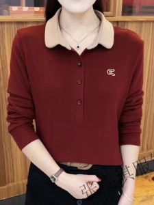 HUAXUNRAN | New Season Polo Neck Loose Fit Long Sleeve Top for Women