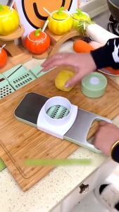 MixHome Mini Vegetable Slicer Cutter Mandoline Chopper Potato Grater Salad Fruits Maker Garlic Onion Grinder Kitchen Food Shredder Tool With Stainless Steel Blade