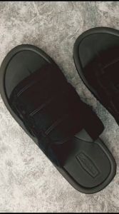 BIGGERI Sandal Pria Ukuran 44 45 46 47 Big Size Jumbo Sendal Besar Hitam Polos BG 912