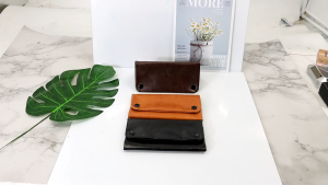 RYO Rolling up RYO Pouch Storage Pouch Case PU Leather Pouch Organizer Bag With Paper Holder