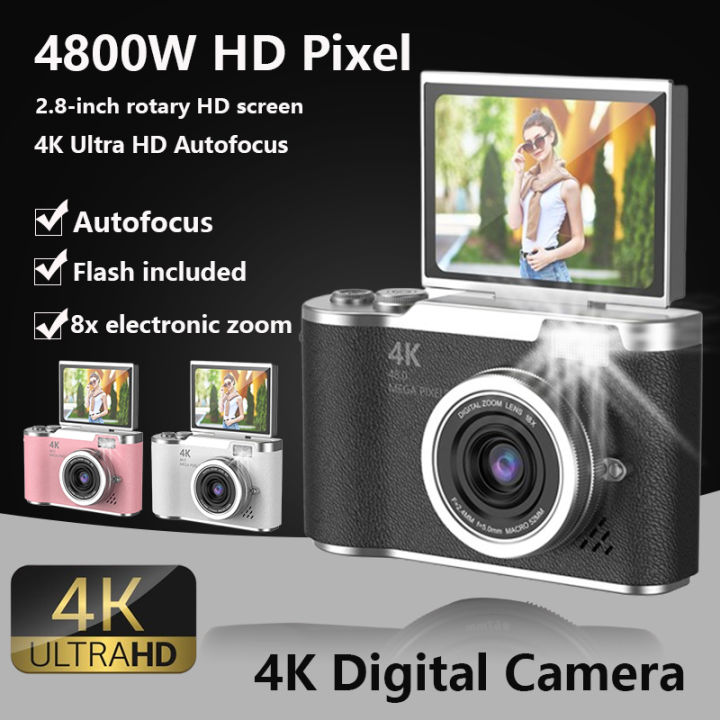 Digital Camera Photography For Vlogging 4K 8X Digital Zoom Video