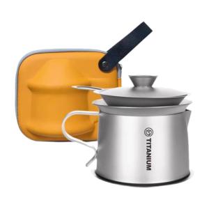 Portable Titanium Tea Set for Outdoor