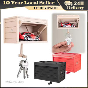 Creative Car Garage Key Holder With Opening Door Funny Wall Mount Key Rack Multifunctional Easy Installation Car Key Hook Rack