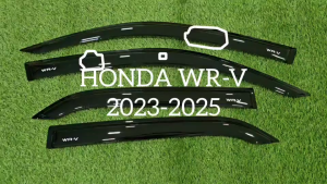 กันสาด คิ้วกันสาด กันสาดประตู คิ้ว ดำทึบ 4ชิ้น ฮอนด้า Honda WR-V WRV 2023 2024 ใส่ร่วมกันได้ RI