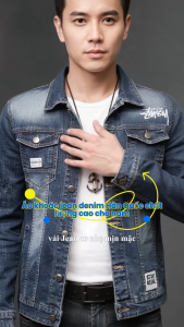 ÁO KHOÁC JEANS NAM THƯƠNG HIỆU CAO CẤP VIET FASHION VF AK27