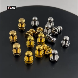 [ Pure Copper ] Round Head Nails Bag Rivet Buckles DIY Handmade Leather Monk Head Pacifier Nails Jewelry Box Handles Shoelace Buckles Belt Clothing Luggage Hardware Accessories