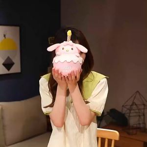 Birthday Cake Sanrio Kuromi CInnamoroll With Music Plush Doll Kuromi Melody Glowing Toys Gifts Soft Stuffed Toys 玉桂狗库洛蛋糕