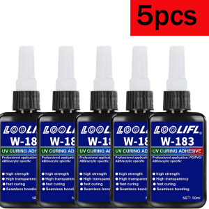 LOOLIFL | LOOLIFL W‑183 UV Curing Adhesive 50ml High Transparency Fast Curing Seamless Bonding UV Glue for Glass Acrylic Plate DIY Jewelry