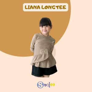 Smilee Liana Coklat - Atasan Longtee Anak Perempuan [Size 1-5 Tahun] Baju Kaos Cewek