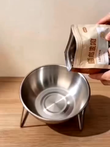 Stainless Steel Elevated Pet Bowl Dog Food Water Bowl Cat Bowl Stand for Pets