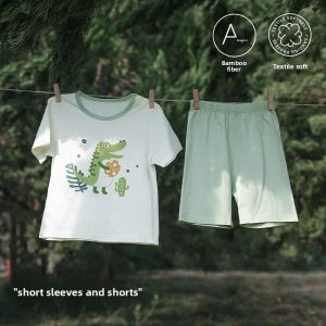 UIN BABY | Summer Lightweight Long Sleeve Bamboo Fiber Baby Childrens Sleepwear Set