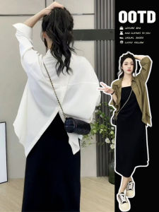 Black Strapless Dress Womens High-End Sensation 2025 New Autumn Winter Small Size Matching Long Dress Early Autumn