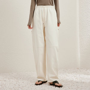 Yigue | Sweet Cool Style High Waist Tencel Loose Fit Slimming Work Pants