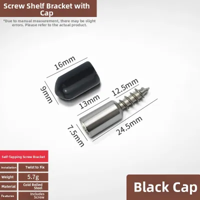 YANU | Fixed Glass Wood Shelf Support Bracket Accessories