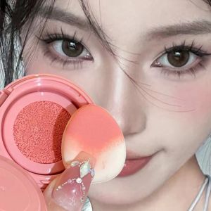 Moisturizing Liquid Blush Soft Cushion Cheek Tinted Waterproof Facial Gloss Blusher Gel Cream Multi-purpose Contouring Makeup
