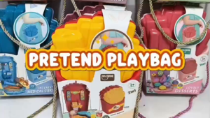 Kids 2in1 Role Play Bag Toy Set Pretend Play Doctor Kitchen Cosmetic Shopping Educational Toys