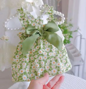 Phong cách Công Chúa Váy hoa dễ thương váy Chó mèo quần áo thú cưng