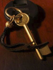 Handmade Pure Copper Key-Shaped Ancient Key Pendant Vintage Keychain Creative Personalized Hanging Ornament Key