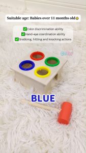 Wooden Hammer Case Box Hand Exercise Colour Perception Fun Educational Toys for Kids