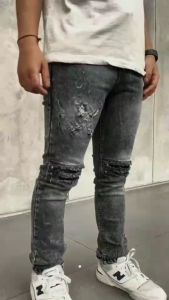 Celana Jeans Panjang Pria Manrock Distro Sobek Lutut Robek Ripped Exxoo Slimfit Stretch Premium Terbaru