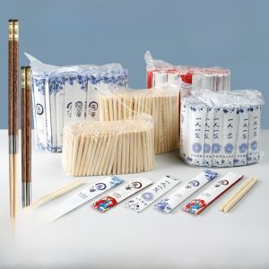 Disposable Chopstick Heads High End Hotel Hot Pot Removable Head Replacement Business Use Customizable 100 Pairs Pack