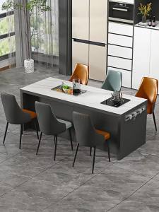 XUANXIAOZHIHOU | Italian Flushed Kitchen Island Countertable Marble Dining Table For Compact Homes Luxurious Small Spaces