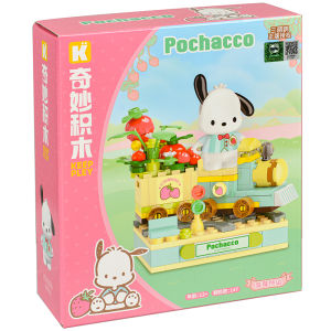 Sanrio Building Block Toys Hello Kitty Melody Kuromi Cartoon Anime Figure Model Strawberry Series Home Decoration Ornaments Toys