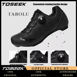 TABOLU Carbon Fiber Cycling Shoes Men Cleats Shoes For MTB Non-slip Mountain Bike Shoes Road Cycling Shoes