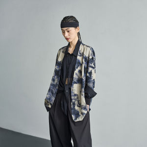 Ink Print Leisure Suit Jacket