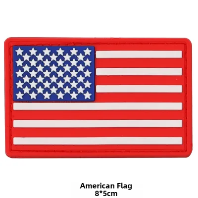 Outdoor Backpack Pvc Rubber Sticker National Flag Sleeve Badge Motivational Military Tactical Accessory Magic Tape Chapter