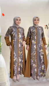 Nadheera Luxury Elara Series Midi Dress Matt Rayon Anggun Simple Dress ZH154