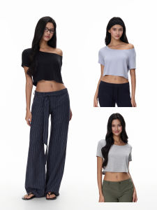 Off-shoulder Loose Short Sleeve Top