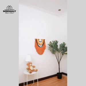 Pajangan Dinding Aesthetic (DOWEL50CM) Hiasan Dinding Dekorasi Dinding Dekorasi Rumah Macrame Wallhanging