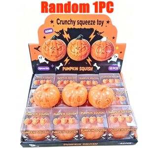 Schylling | Random 1Pcs Halloween Pumpkin Ghost Squeeze Pinch Toy Halloween Party Supply Stress Relief Fidget Toy Birthday Holiday Gift