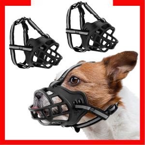 Dog Muzzle with 6 Sizes Allows Panting and Drinking-Reflective Comfortable Adjustable Durable