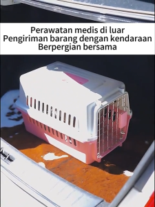 Pet Cargo Kokoh Kuat Hampa Udara - Kandang Kucing/Anjing untuk Bagasi Pesawat Travel Aman & Anti Bocor